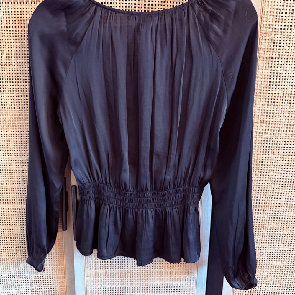 PAIGE Black Peplum Blouse - Picture 3 of 13